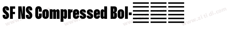 SF NS Compressed Bol字体转换 SF NS Compressed Bol字体转换